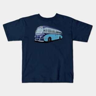 1952 AEC Regal Coach in light and dark blue Kids T-Shirt